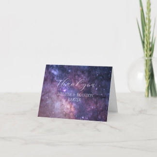 Galaxy Universe Mystical Wedding Thank you Card
