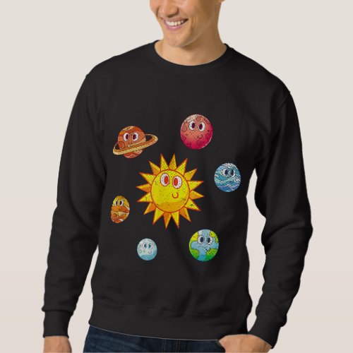 Galaxy Universe Outer Space Scientist Planets Sun  Sweatshirt