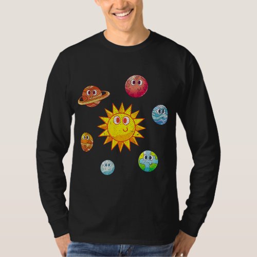 Galaxy Universe Outer Space Scientist Planets Sun  T_Shirt
