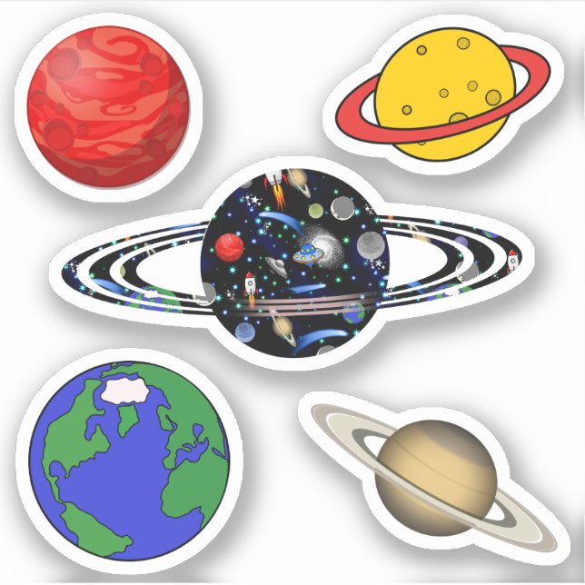 Galaxy Universe - Planets Scrap Book Sticker (Front)