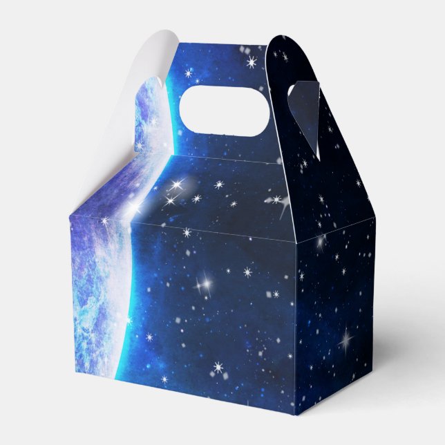 Galaxy, Universe, Stars, Outer Space Gift Pattern Favor Boxes (Front Side)