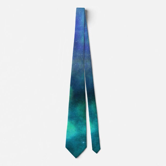 Galaxy, Universe, Stars, Outer Space Gift Pattern Neck Tie (Front)