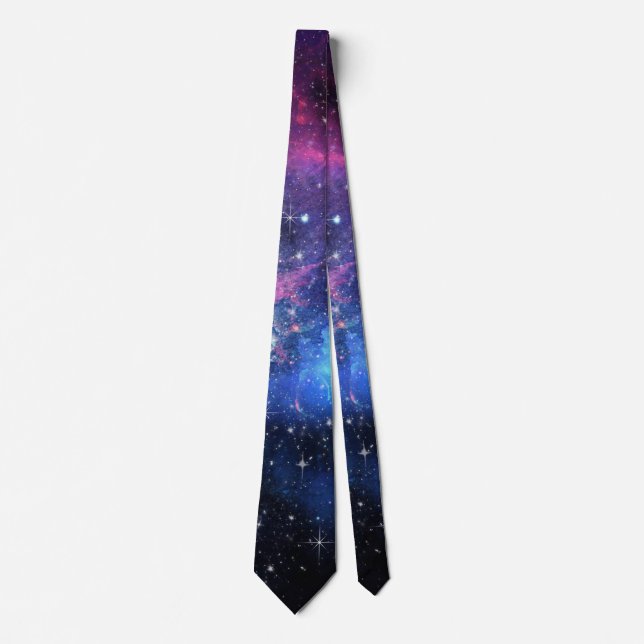 Galaxy, Universe, Stars, Outer Space Gift Pattern Neck Tie (Front)