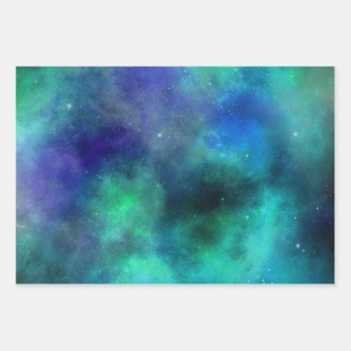 Galaxy Universe Stars Outer Space Gift Pattern Wrapping Paper Sheets