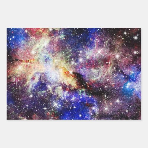 Galaxy Universe Stars Outer Space Gift Pattern Wrapping Paper Sheets