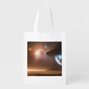 Galaxy, Universe, Stars, Outer Space Grocery Bag