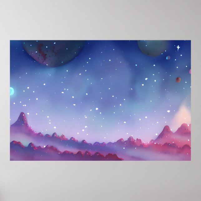 Galaxy, Universe, Stars, Outer Space    Poster (Front)