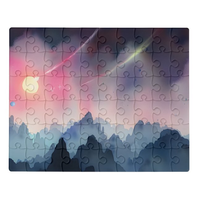 Galaxy, Universe, Stars, Outer Space    Poster Jigsaw Puzzle (Puzzle Horizontal)