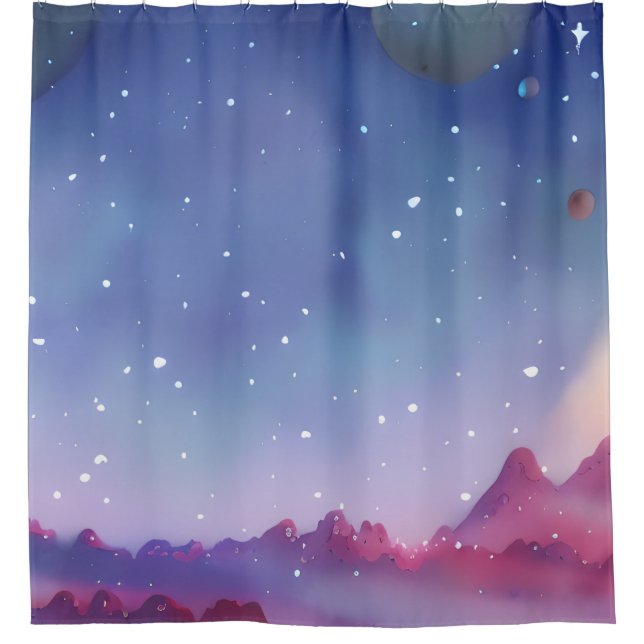 Galaxy, Universe, Stars, Outer Space   Shower Curtain (Front)