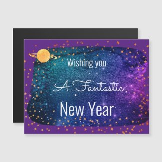 Galaxy  watercolor - Fantastic  New Year 