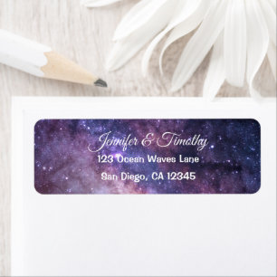 Galaxy Wedding Celestial Universe Starry Night Label