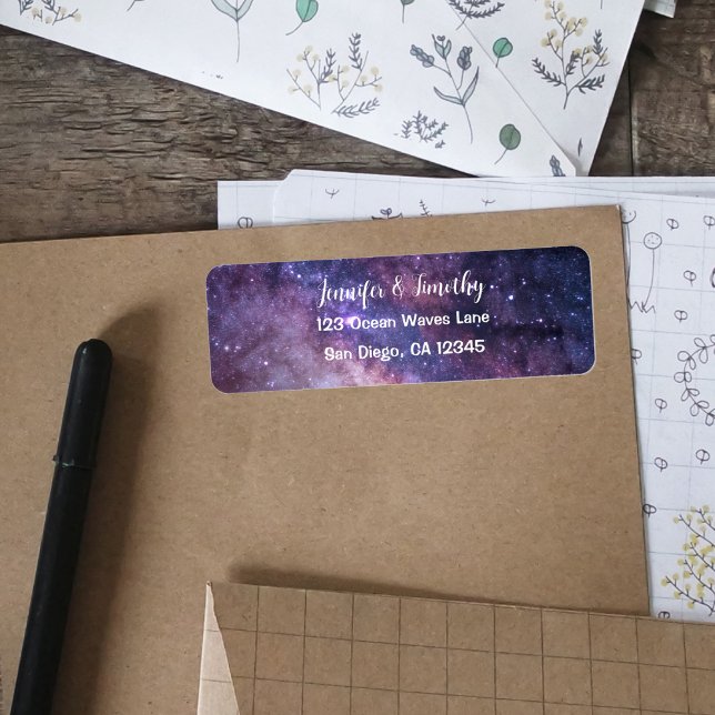 Galaxy Wedding Celestial Universe Stars Elegant La Label (Creator Uploaded)