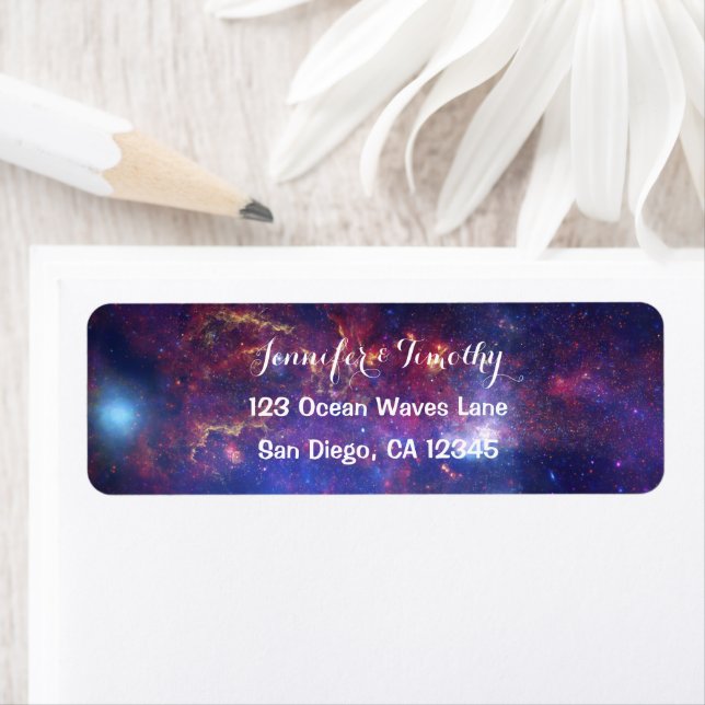 Galaxy Wedding Celestial Universe Stars Elegant La Label (Insitu)