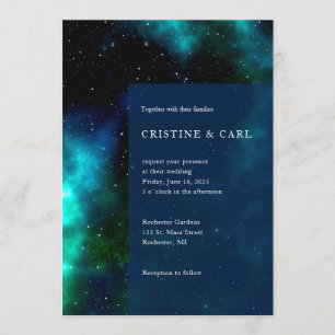 Galaxy wedding invitation