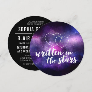 Galaxy Wedding Invitation   Written In The Stars