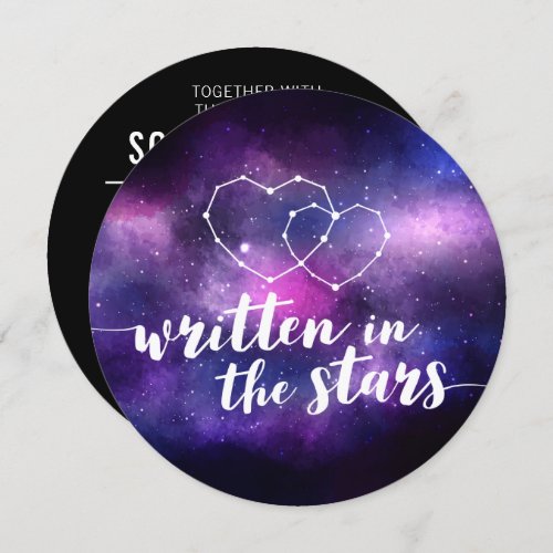 Galaxy Wedding Invitation  Written In The Stars