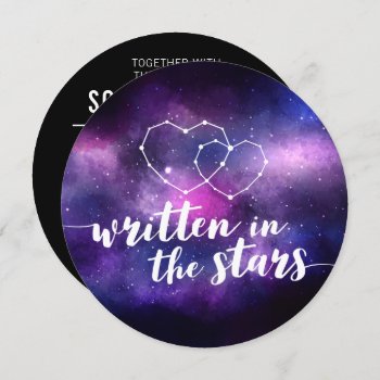 Galaxy Wedding Invitation | Written In The Stars by CyanSkyCelebrations at Zazzle