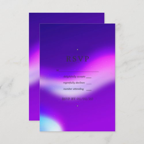 Galaxy Wedding RSVP Card