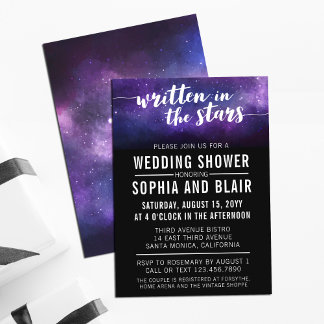 Galaxy Wedding Shower | Written In The Stars Invitation