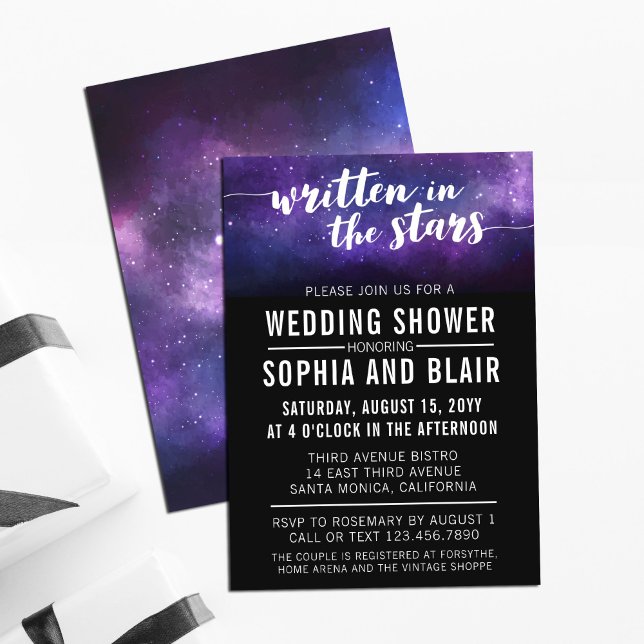 Galaxy Wedding Shower | Written In The Stars Invitation (Creator Uploaded)