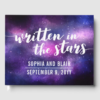 Galaxy Wedding | Written In The Stars Personalized Guest Book