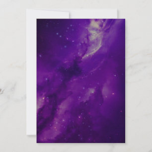 Galaxy with stars in space invitation