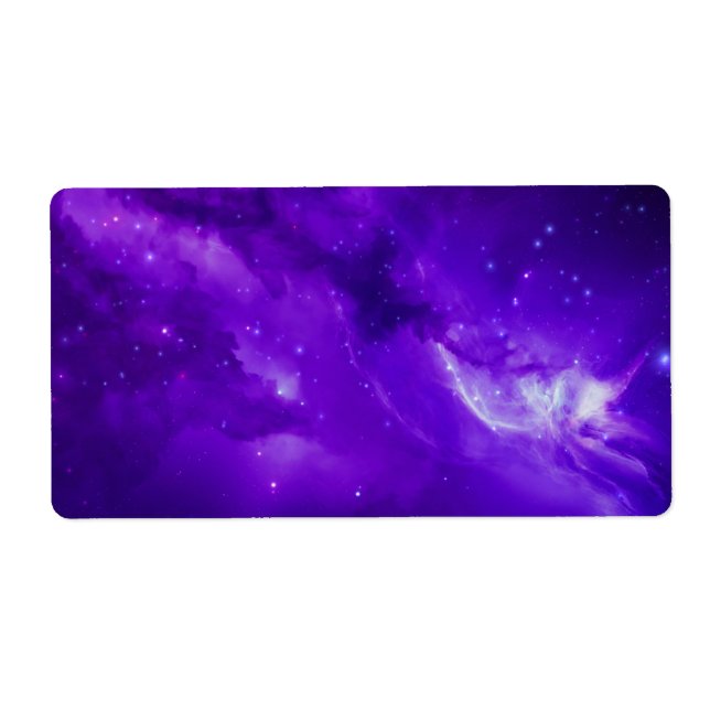 Galaxy with stars in space label (Front)