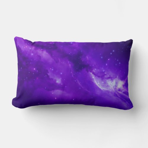 Galaxy with stars in space lumbar pillow