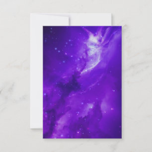 Galaxy with stars in space thank you card