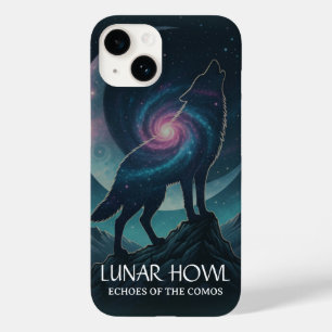 Galaxy Wolf Silhouette with Mystical Nebula Moon Case-Mate iPhone 14 Case
