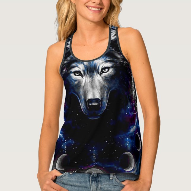 Galaxy Wolf Tank Top (Front)