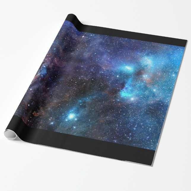 Galaxy Wrapping Paper  2- With Black Border (Unrolled)