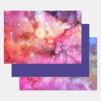 Galaxy Wrapping Paper Set by TiffsSweetDesigns at Zazzle