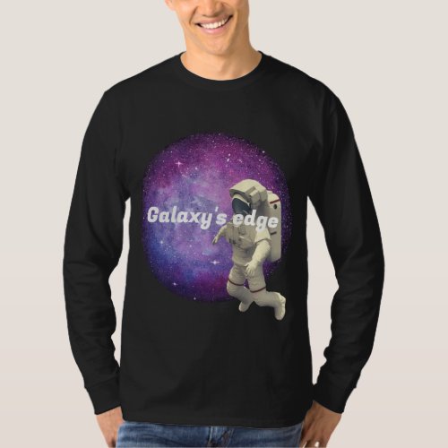 Galaxys edge Cool space image l Black T_Shirt