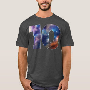 Galay 10 Year Old 10th Birthday Space Themed Astro T-Shirt