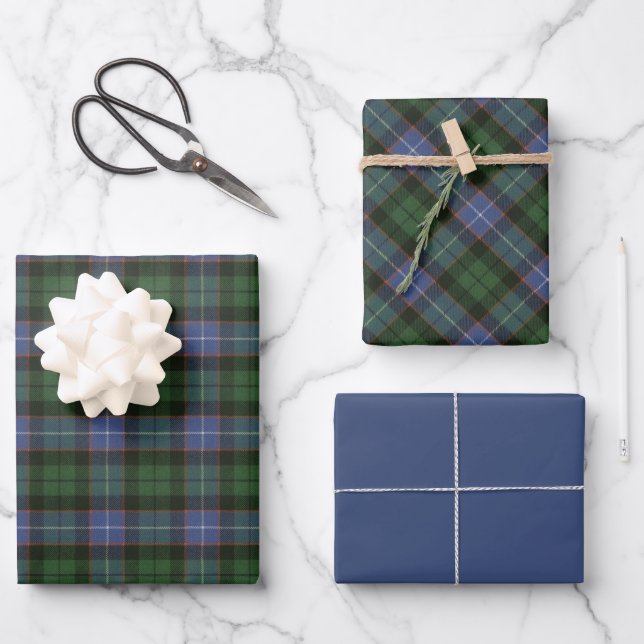 Galbraith Ancient Original Scottish Tartan  Wrapping Paper Sheets (Front)