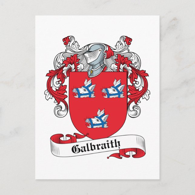 Galbraith Family Crest Postcard (Front)