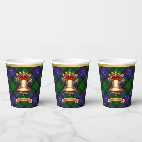 Galbraith Personalized Tartan Christmas Paper Cups