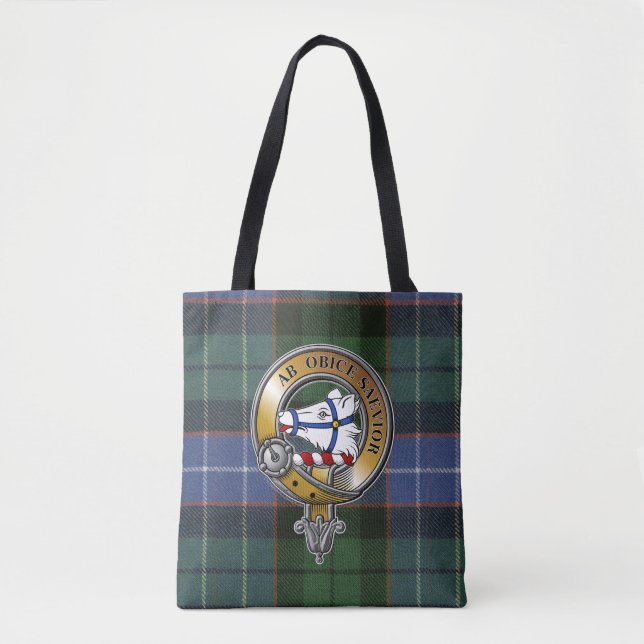 Galbraith Tartan & Badge Tote Bag (Front)