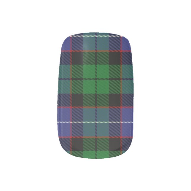 Galbraith Tartan Minx Nail Art (Left Thumb)