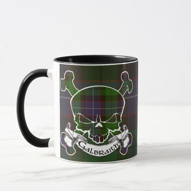 Galbraith Tartan Skull Mug (Left)