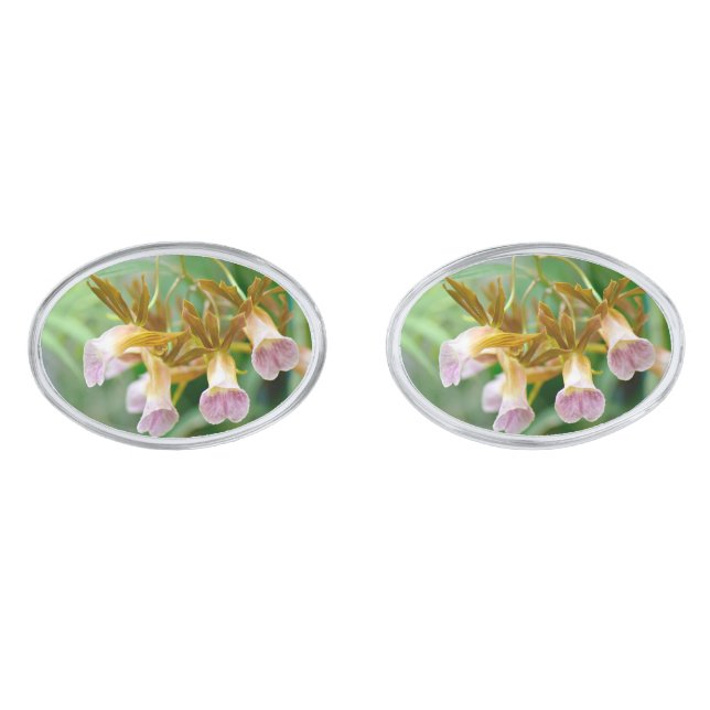 Galeandra baueri Orchid Cufflinks (Front)