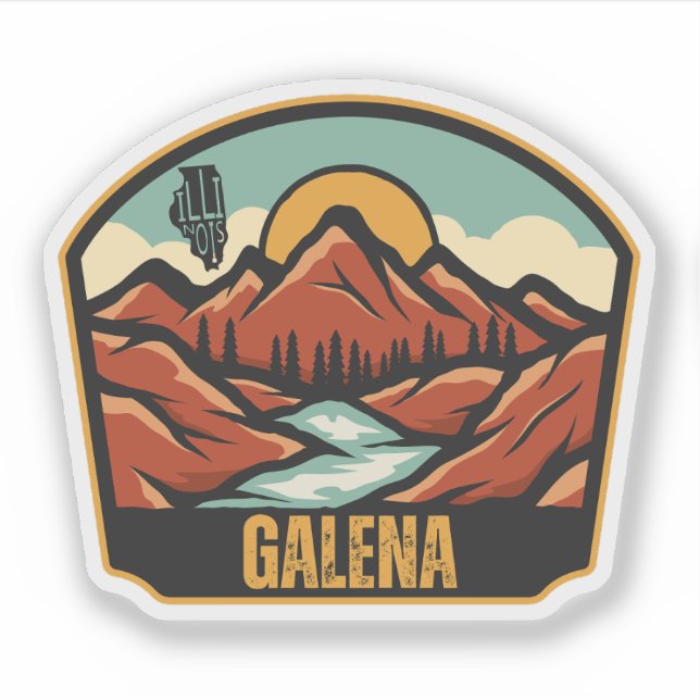 Galena, Illinois  Sticker (Front)