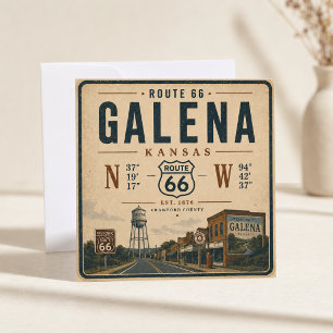 Galena Kansas Route 66 Vintage Americana Card