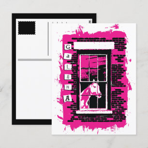 galena window horse postcard