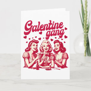 Galentine Gang Gal Pals Valentine Group Friendship Card