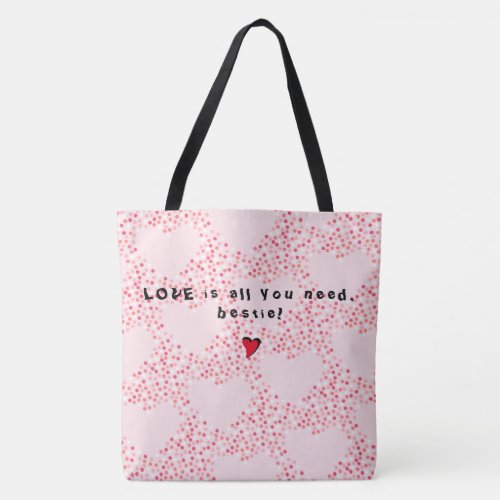 Galentine Gang Pink Valentines Polka Dots Tote Bag