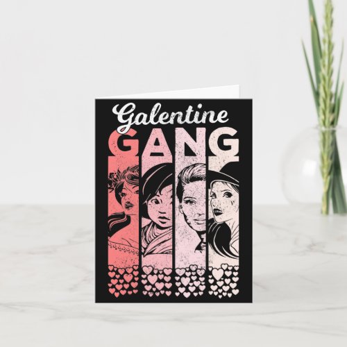 Galentine Gang Vintage Valentines Female Faces Invitation