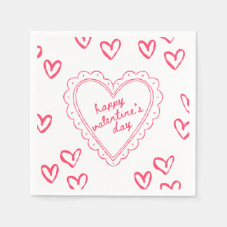Galentine’s Day Valentine Girly Invitation Napkins