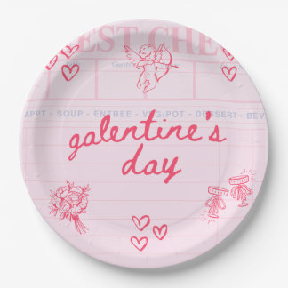 Galentine’s Day Valentine Girly Invitation Paper Plates